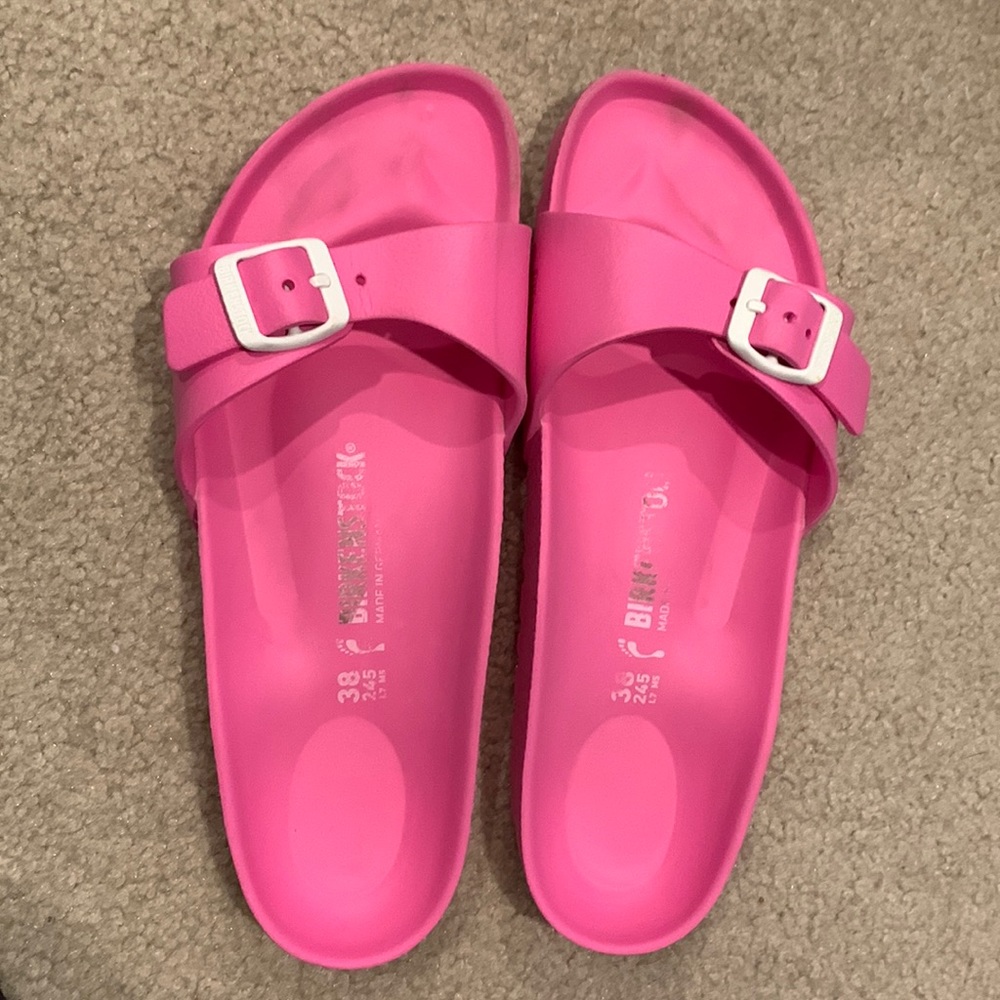 Size 38 Pink Waterproof Birkenstock’s